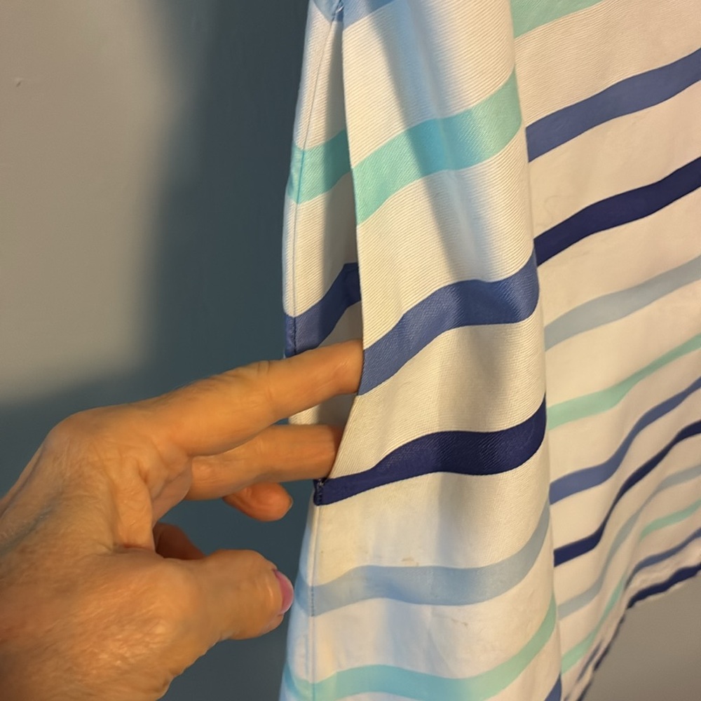 Kate Spade Broome Street Dress Ombre Stripe Backless SZ 10 Blue White - Picture 5 of 8